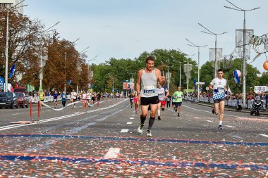 15 Eylül 2018 Minsk Belarus Yarı Maraton Minsk 2019