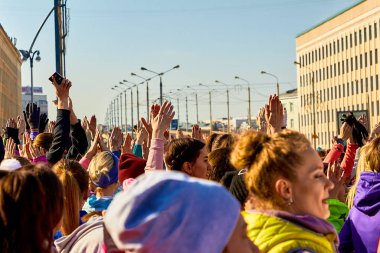 8 Mart 2019, Minsk Belarus Yarışı Kadınlar Günü onuruna 8 Mart