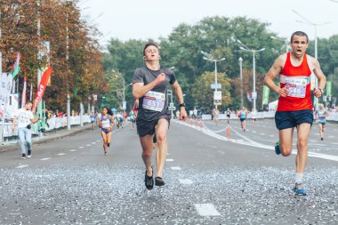 9 Eylül 2018 Minsk Belarus Yarı Maraton Minsk 2018