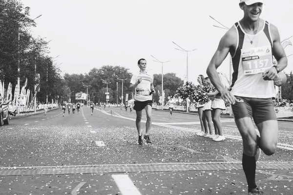 Setembro 9, 2018 Minsk Belarus Meia Maratona Minsk 2018 Correndo na cidade — Fotografia de Stock