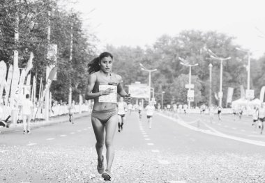 9 Eylül 2018 Minsk Belarus Yarı Maraton Minsk 2018