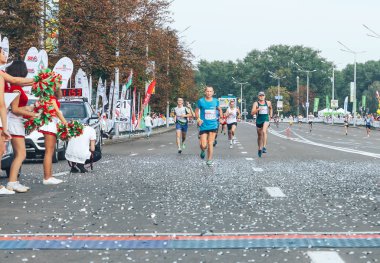 9 Eylül 2018 Minsk Belarus Yarı Maraton Minsk 2018