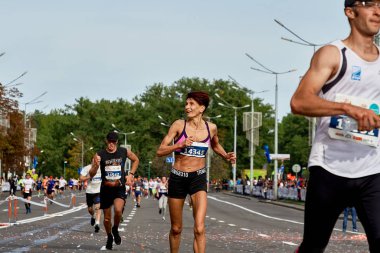 15 Eylül 2018 Minsk Belarus Yarı Maraton Minsk 2019