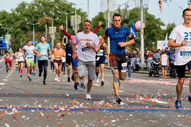 15 Eylül 2018 Minsk Belarus Yarı Maraton Minsk 2019
