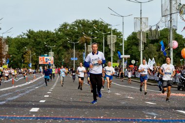 15 Eylül 2018 Minsk Belarus Yarı Maraton Minsk 2019