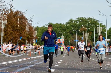 15 Eylül 2018 Minsk Belarus Yarı Maraton Minsk 2019