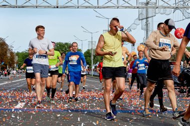 15 Eylül 2019 Minsk Belarus Yarı Maraton Minsk 2019