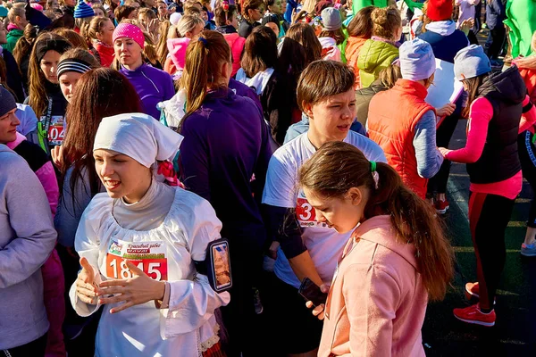 March 8, 2019 Minsk Belarus Race in honor of the Women's Day holiday on March 8 — Stock Photo, Image