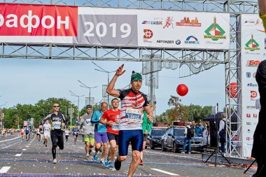 15 Eylül 2019 Minsk Belarus Yarı Maraton Minsk 2019