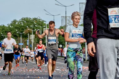 15 Eylül 2019 Minsk Belarus Yarı Maraton Minsk 2019