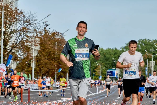 15 septembre 2019 Minsk Biélorussie Demi-marathon Minsk 2019 Courir dans la ville — Photo