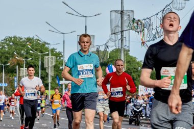 15 Eylül 2019 Minsk Belarus Yarı Maraton Minsk 2019