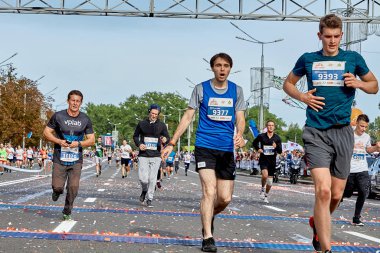 15 Eylül 2019 Minsk Belarus Yarı Maraton Minsk 2019