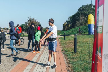 6 Ekim 2018 Novogrudok Belarus Castle Road Cross Country Run