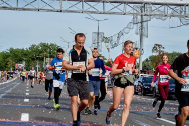 15 Eylül 2018 Minsk Belarus Yarı Maraton Minsk 2019