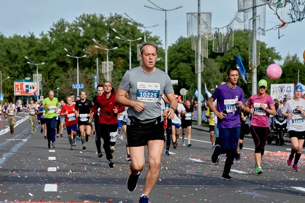 15 septembre 2019 Minsk Biélorussie Demi-marathon Minsk 2019 Courir dans la ville — Photo