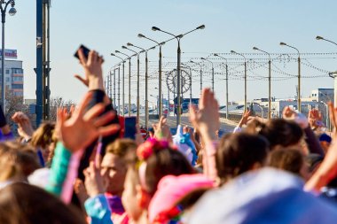 8 Mart 2019, Minsk Belarus Yarışı Kadınlar Günü onuruna 8 Mart