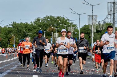 15 Eylül 2018 Minsk Belarus Yarı Maraton Minsk 2019