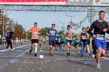 15 Eylül 2019 Minsk Belarus Yarı Maraton Minsk 2019