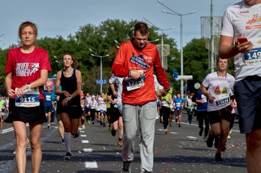 15 Eylül 2018 Minsk Belarus Yarı Maraton Minsk 2019