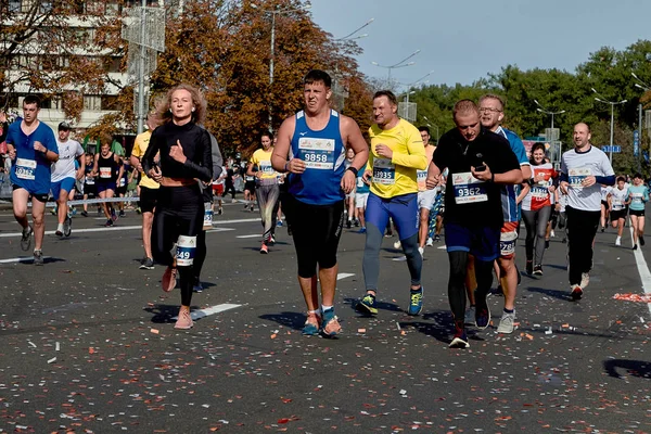 Setembro 15, 2019 Minsk Belarus Meia Maratona Minsk 2019 Correndo na cidade — Fotografia de Stock