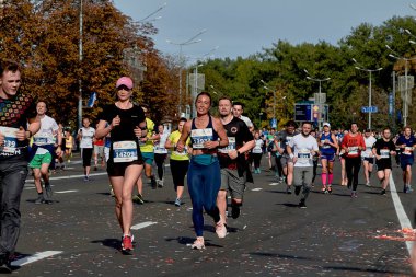 15 Eylül 2018 Minsk Belarus Yarı Maraton Minsk 2019