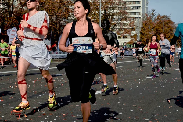 15. September 2019 Minsk Weißrussland Halbmarathon Minsk 2019 Laufen in der Stadt — Stockfoto