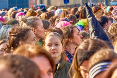 8 Mart 2019, Minsk Belarus Yarışı 8 Mart 'taki Kadınlar Günü tatili onuruna