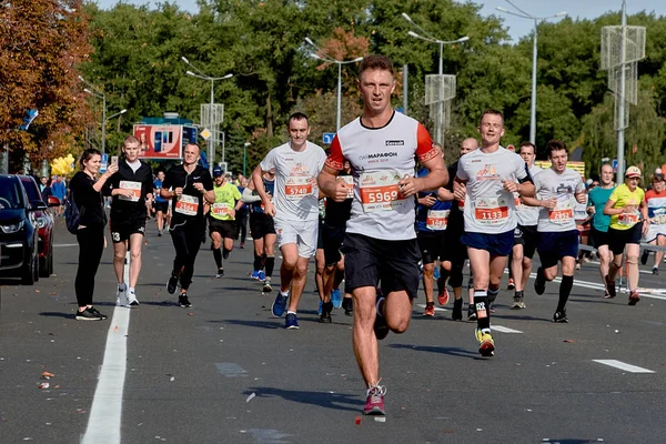 15 septembre 2018 Minsk Biélorussie Demi-marathon Minsk 2019 Courir dans la ville — Photo