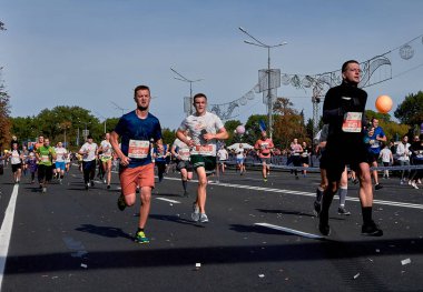 15 Eylül 2018 Minsk Belarus Yarı Maraton Minsk 2019