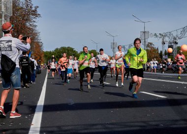 15 Eylül 2019 Minsk Belarus Yarı Maraton Minsk 2019