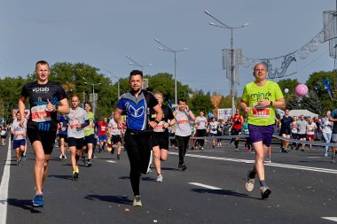 15 Eylül 2018 Minsk Belarus Yarı Maraton Minsk 2019