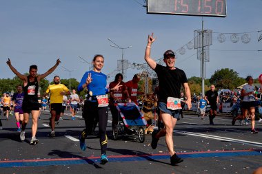15 Eylül 2019 Minsk Belarus Yarı Maraton Minsk 2019