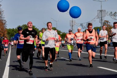 15 Eylül 2019 Minsk Belarus Yarı Maraton Minsk 2019