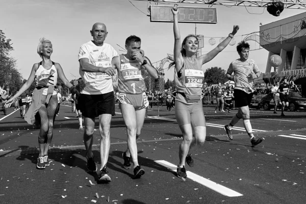 September 15, 2018 Μινσκ Λευκορωσία Half Marathon Minsk 2019 Running in the city — Φωτογραφία Αρχείου