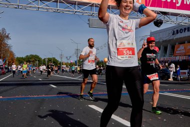15 Eylül 2019 Minsk Belarus Yarı Maraton Minsk 2019