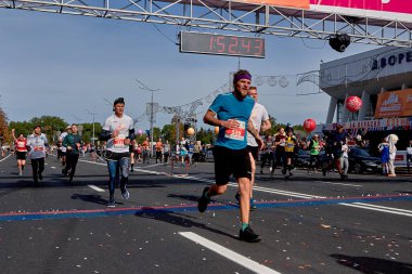 15 Eylül 2019 Minsk Belarus Yarı Maraton Minsk 2019