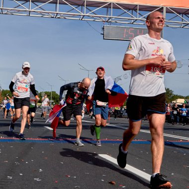 Minsk Belarus Yarı Maraton Minsk 2019 Şehirde Koşu