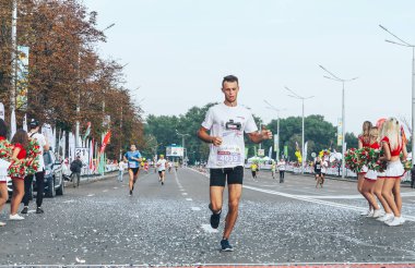 9 Eylül 2018 Minsk Belarus Yarı Maraton Minsk 2018