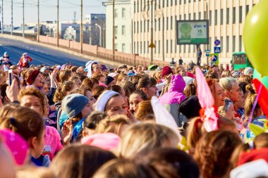 8 Mart 2019, Minsk Belarus Yarışı 8 Mart 'taki Kadınlar Günü tatili onuruna
