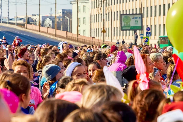 8 марта 2019 года в Минске стартует "Гонка в честь Дня женщин" — стоковое фото