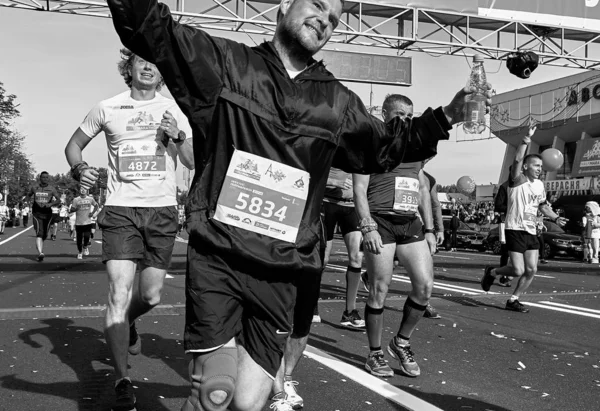 Setembro 15, 2019 Minsk Belarus Meia Maratona Minsk 2019 Correndo na cidade — Fotografia de Stock