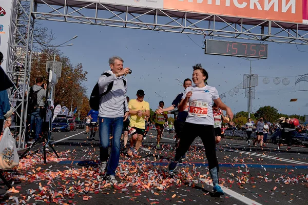 Halbmarathon Minsk 2019 in der Stadt — Stockfoto