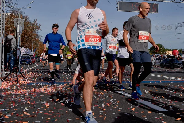 Minsk 2019 Correndo na maratona da cidade — Fotografia de Stock