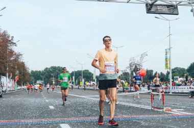 9 Eylül 2018 Minsk Belarus Yarı Maraton Minsk 2018