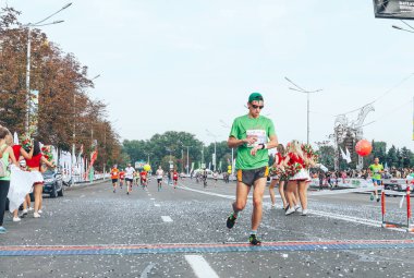 9 Eylül 2018 Minsk Belarus Yarı Maraton Minsk 2018
