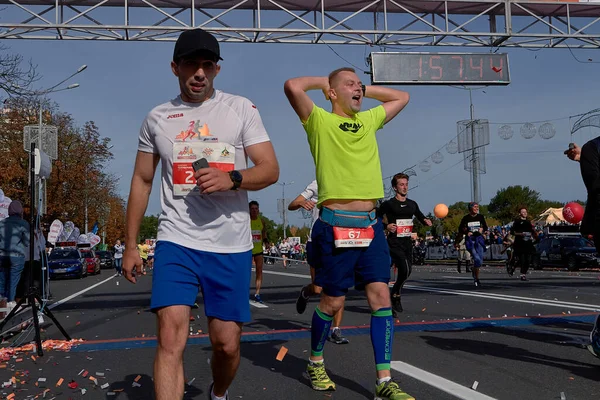 Meia Maratona Minsk 2019 Correndo na cidade — Fotografia de Stock