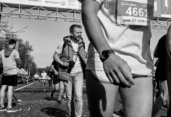 Minsk Belarus Meia Maratona Minsk 2019 Correndo na cidade — Fotografia de Stock