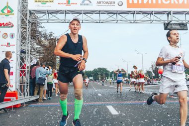 9 Eylül 2018 Minsk Belarus Yarı Maraton Minsk 2018