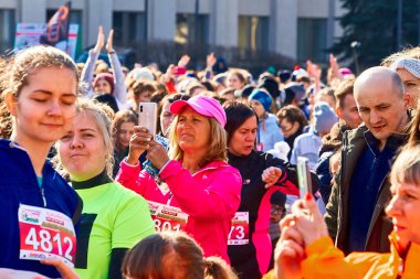 8 Mart 2019, Minsk Belarus Yarışı 8 Mart 'taki Kadınlar Günü tatili onuruna